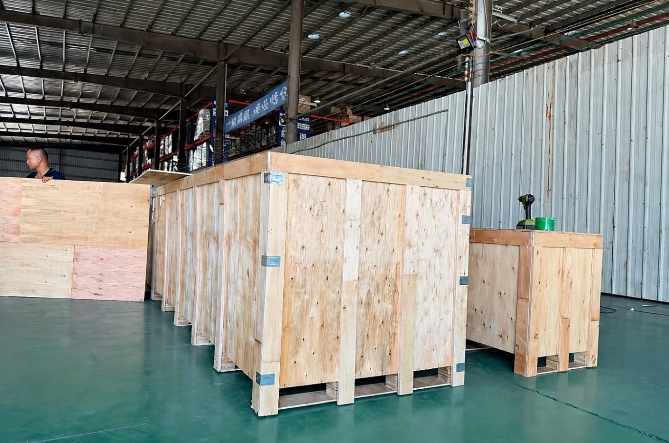 Pergolas crated for export